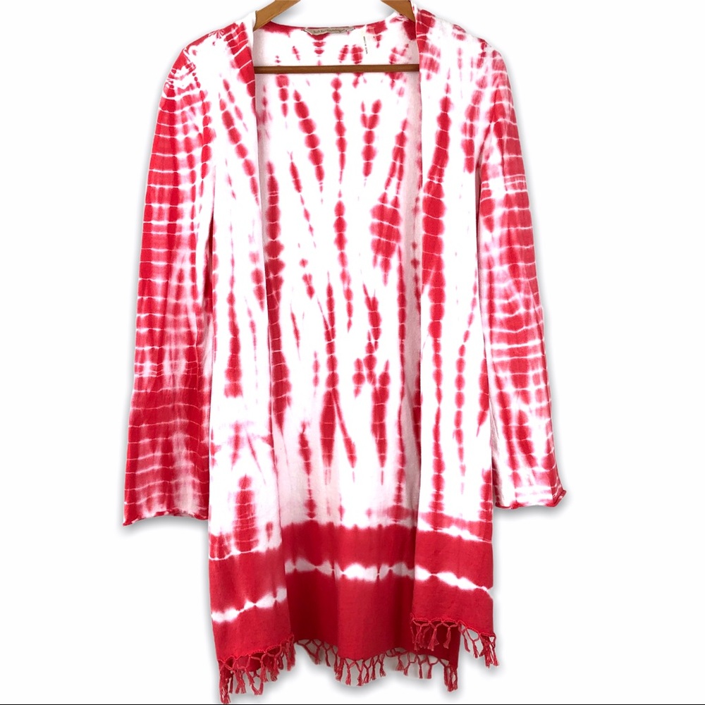 Soft Surroundings Captiva Pink Tie Dye Cardigan S